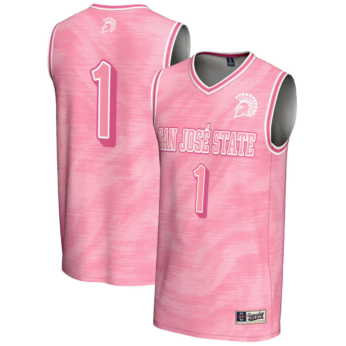 #1 San Jose State Spartans GameDay Greats Lightweight Basketball Jersey - Pink