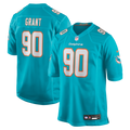 Miami Dolphins Kenneth Grant Aqua Team Game Jersey