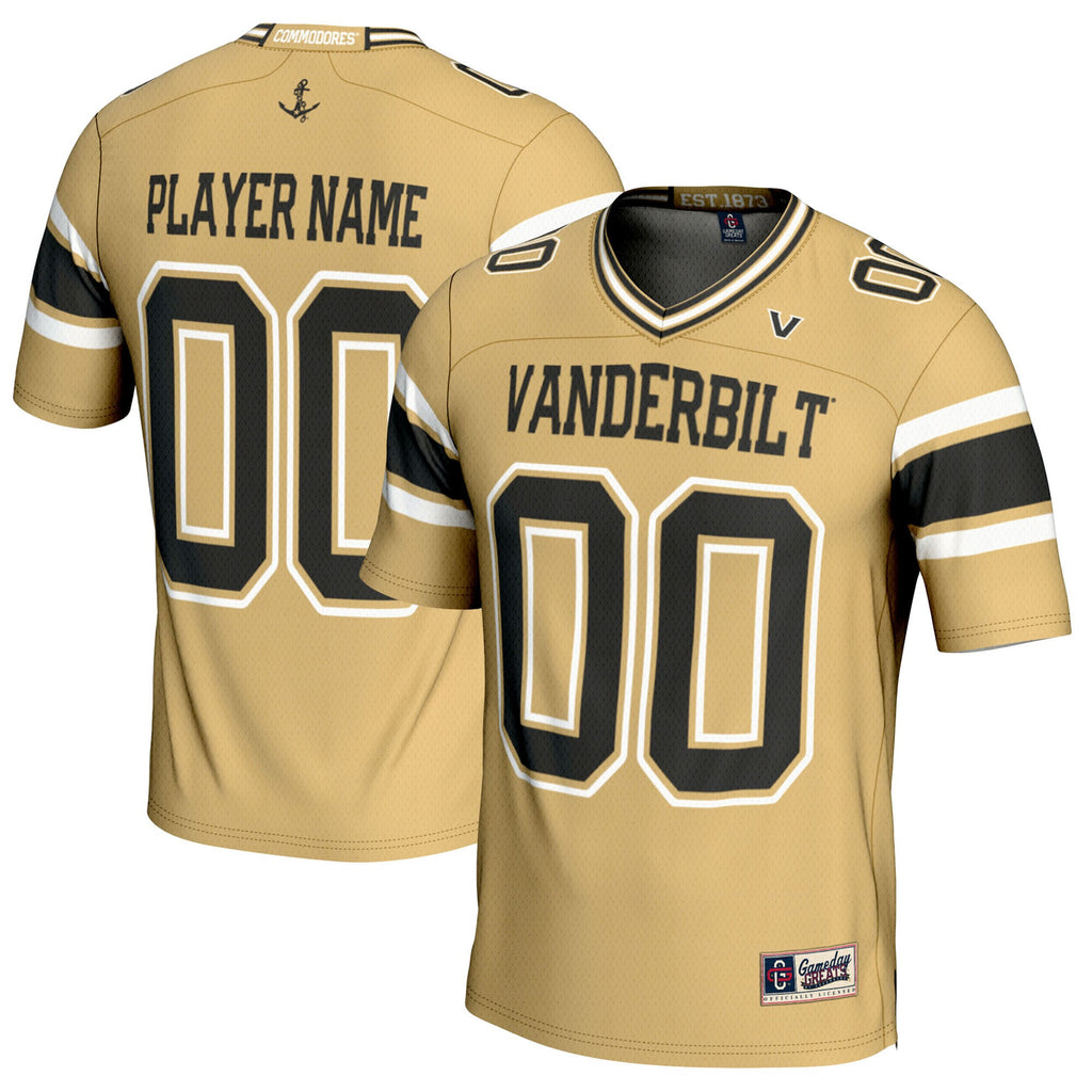 Vanderbilt Commodores GameDay Greats NIL Pick-A-Player Football Jersey - Gold
