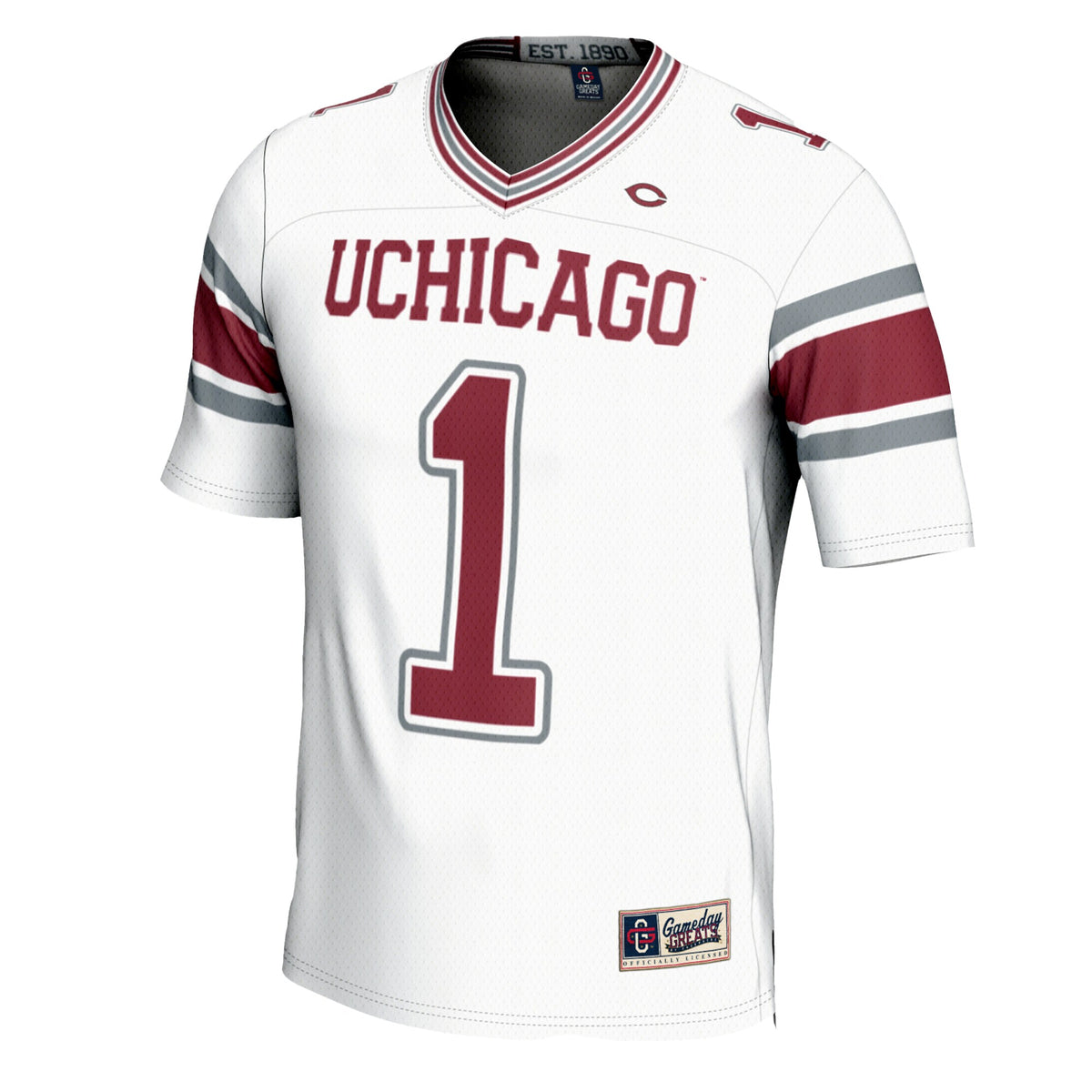 #1 UChicago Maroons GameDay Greats Football Jersey - White