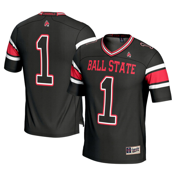 #1 Ball State Cardinals Football Jersey - Black