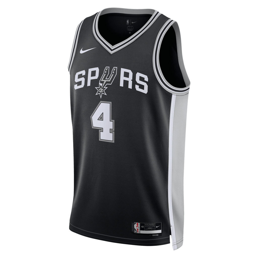 San Antonio Spurs Icon Edition Swingman Jersey - Black - De'Aaron Fox