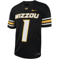 #1 Black Missouri Tigers Untouchable Football Replica Jersey