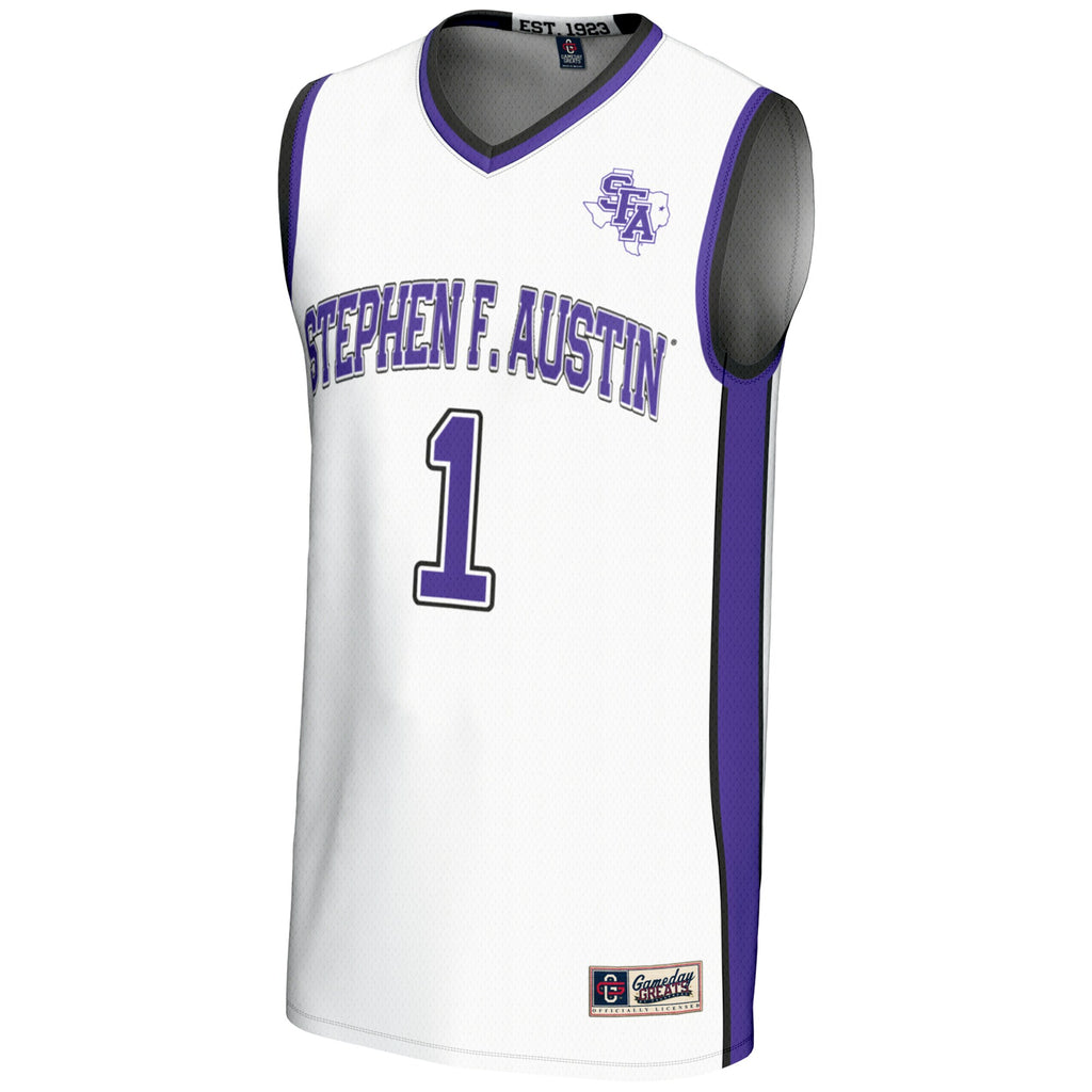 Stephen F Austin Lumberjacks GameDay Greats #1 Basketball Jersey - White