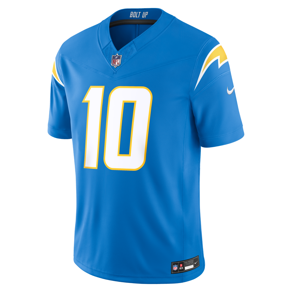 Los Angeles Chargers Justin Herbert Powder Blue Team Vapor F.U.S.E. Stitched Limited Jersey