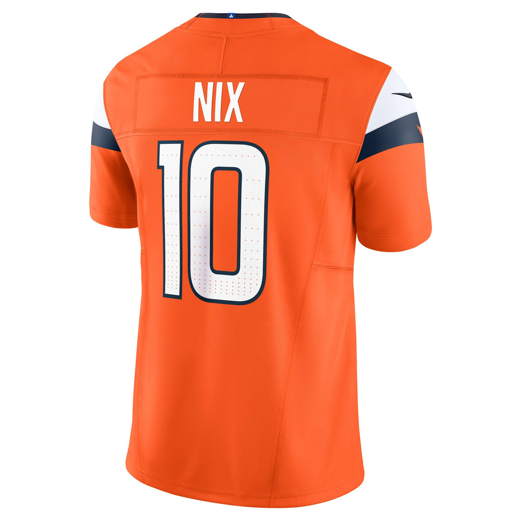 Denver Broncos Bo Nix Orange Vapor F.U.S.E. Limited Jersey
