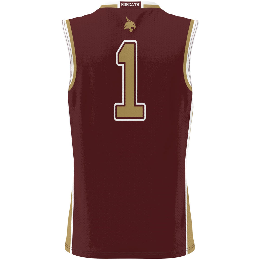 #1 Texas State Bobcats GameDay Greats Lightweight Basketball Jersey - Maroon
