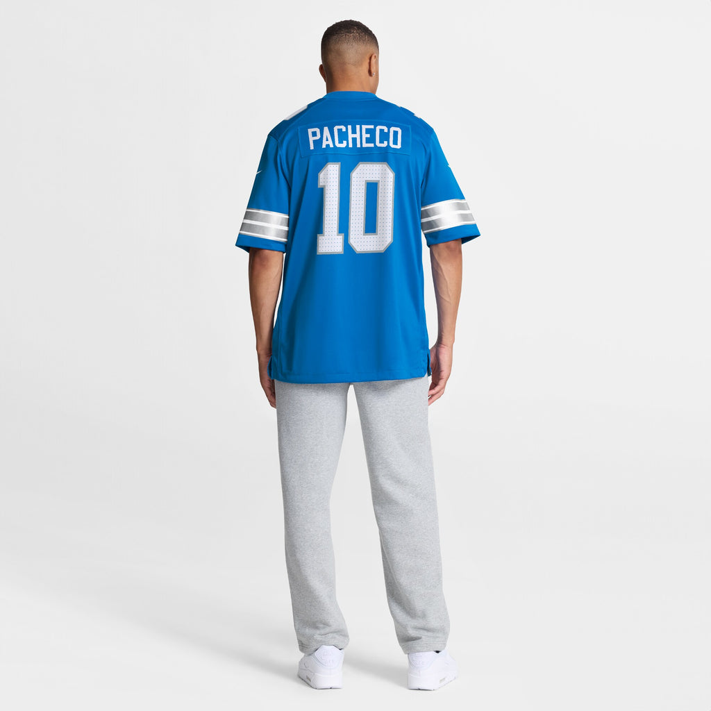 Detroit Lions Isiah Pacheco Blue Team Game Jersey