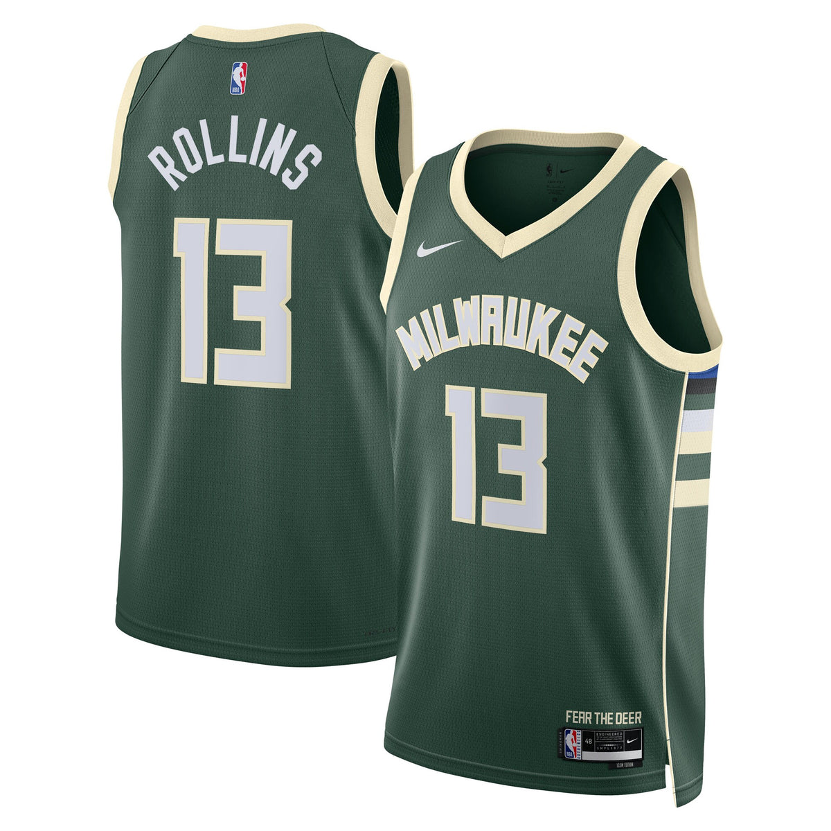 Milwaukee Bucks Icon Edition Swingman Jersey - Hunter Green - Ryan Rollins