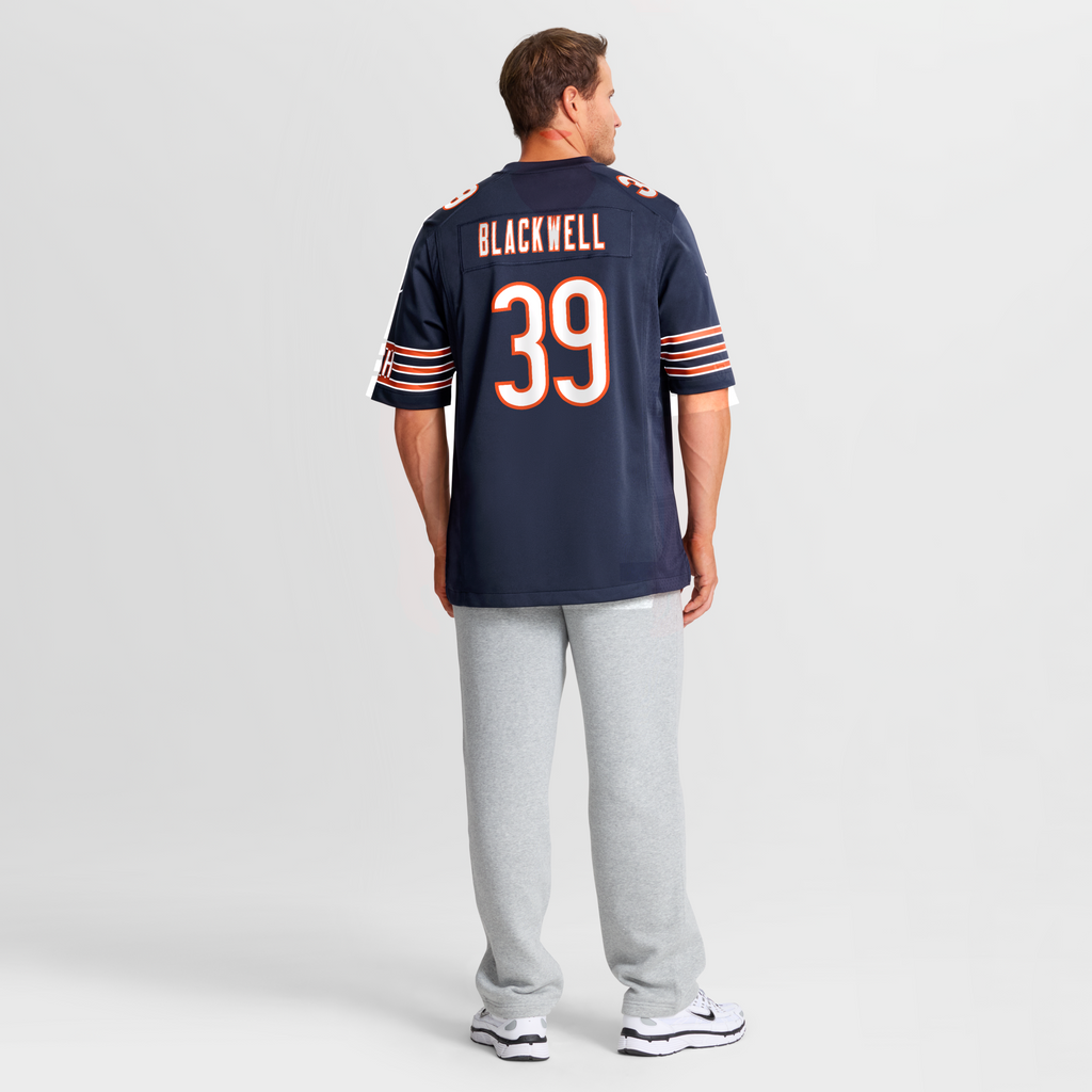 Chicago Bears Josh Blackwell Navy Game Player Jersey