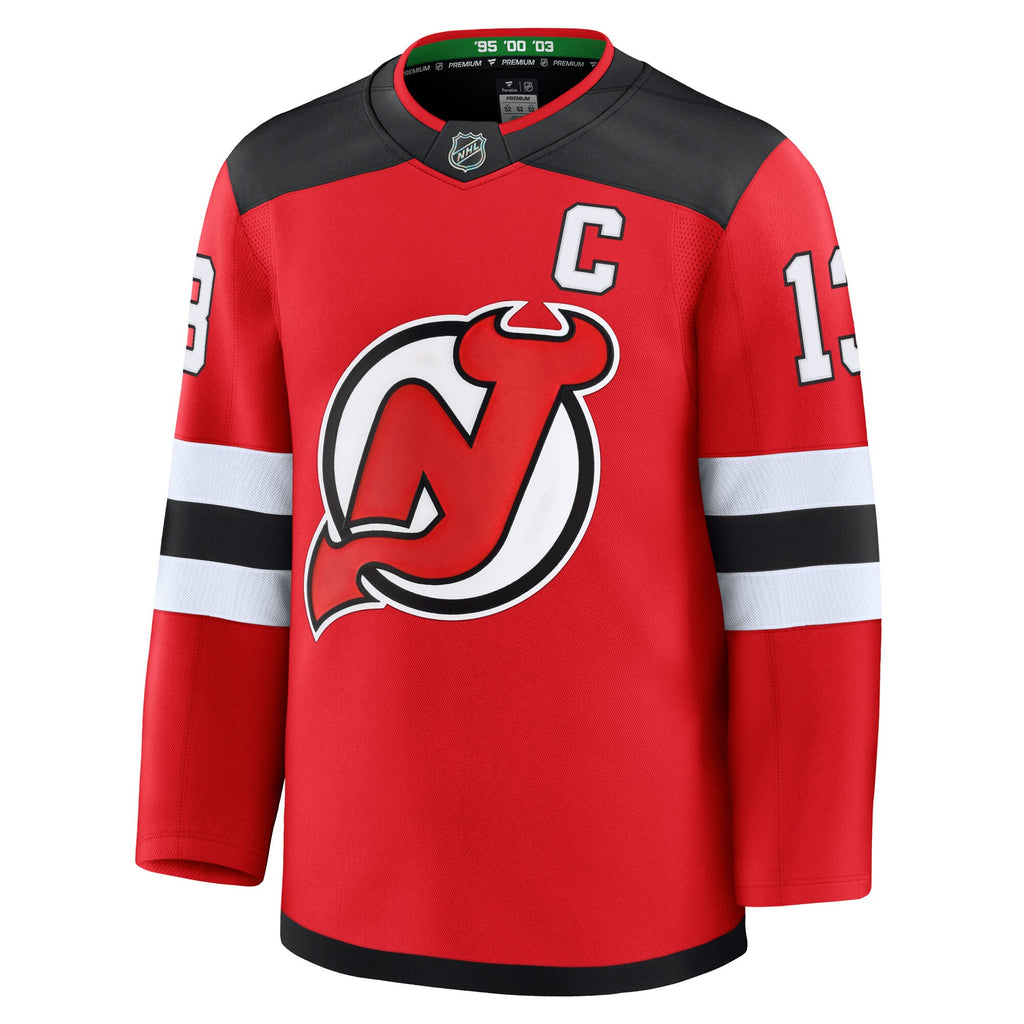 New Jersey Devils Nico Hischier Red Home Premium Jersey
