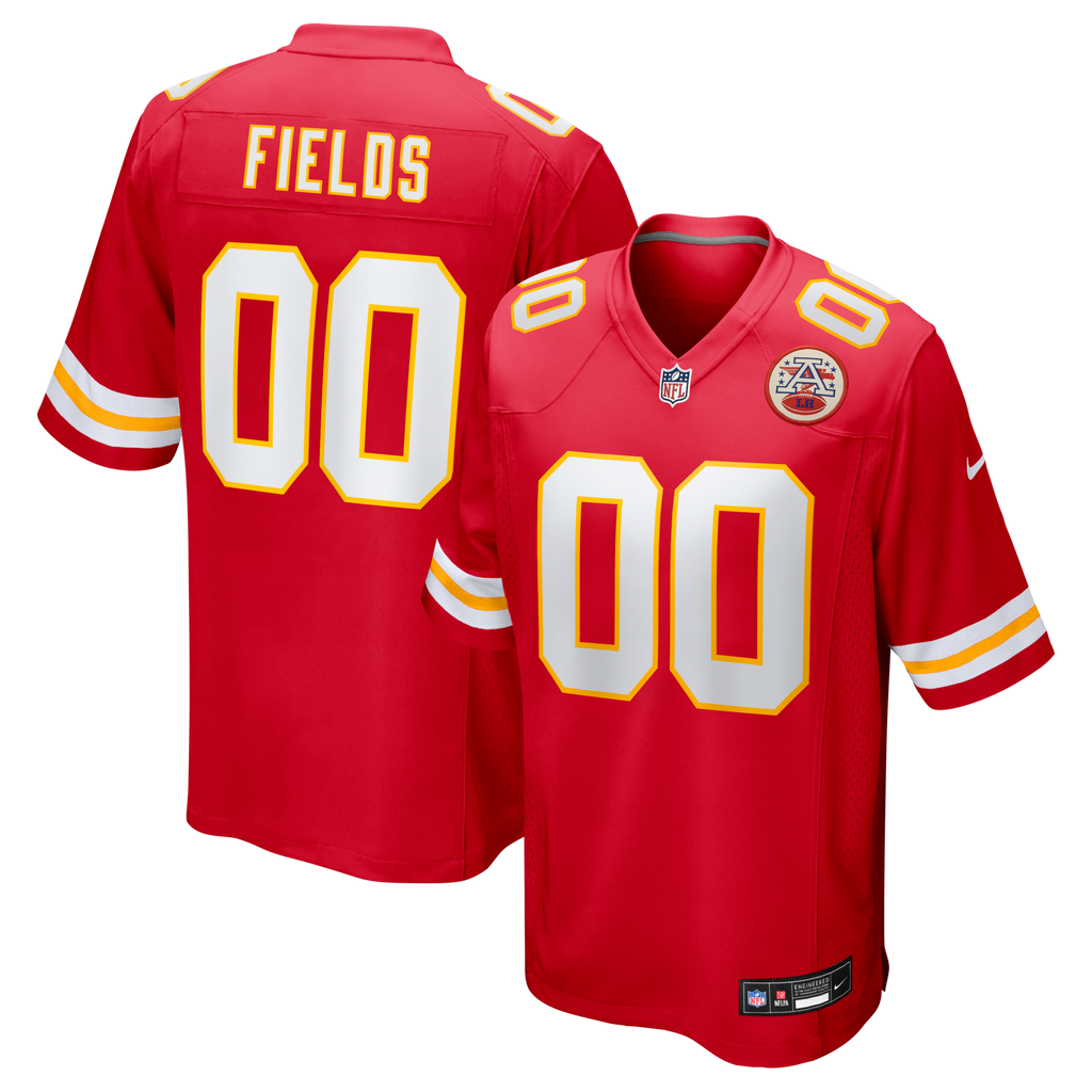Kansas City Chiefs Justin Fields Red Game Jersey