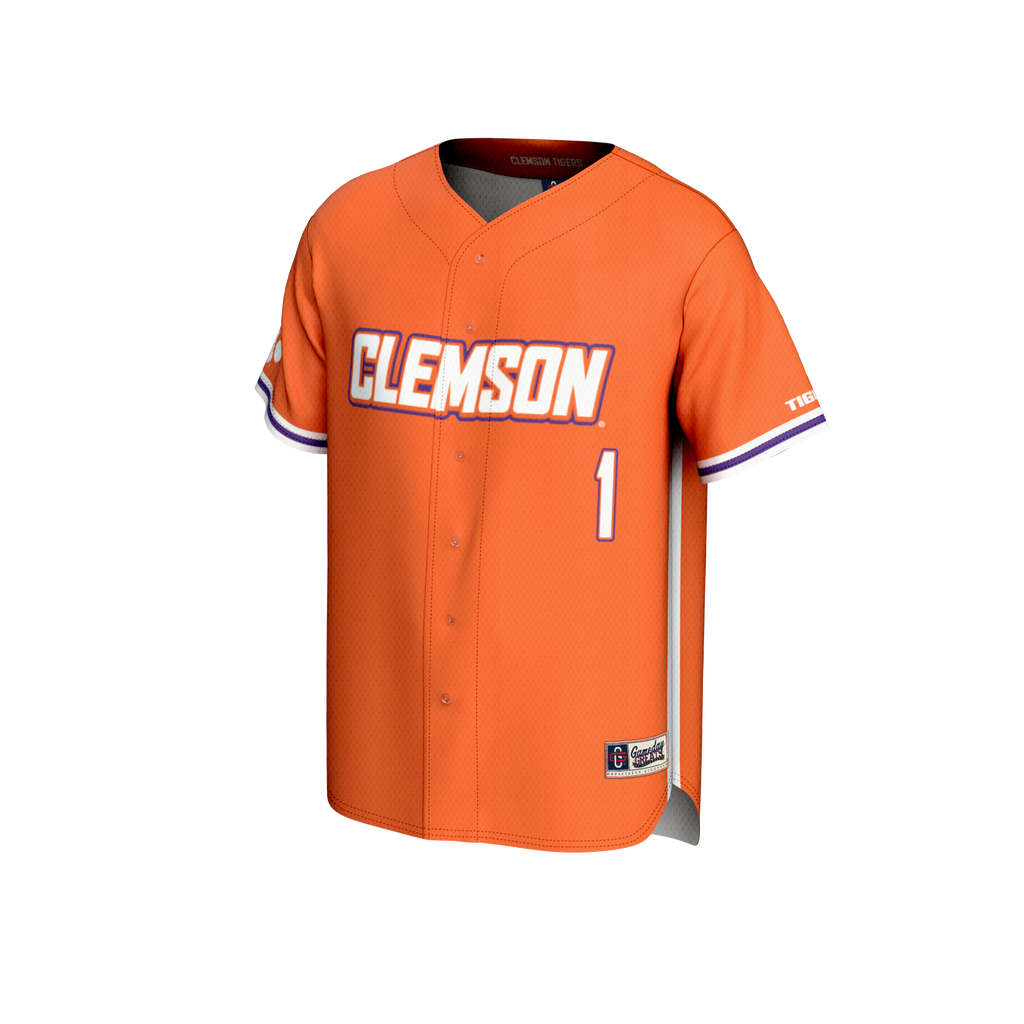 #1 Clemson Tigers GameDay Greats Lightweight Baseball Fashion Jersey - Orange