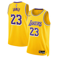 Los Angeles Lakers Icon Edition Swingman Jersey - Gold - Lebron James