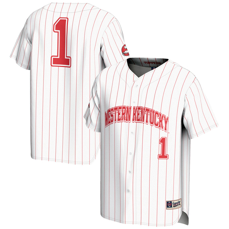 #1 Western Kentucky Hilltoppers Lightweight Baseball Jersey - White