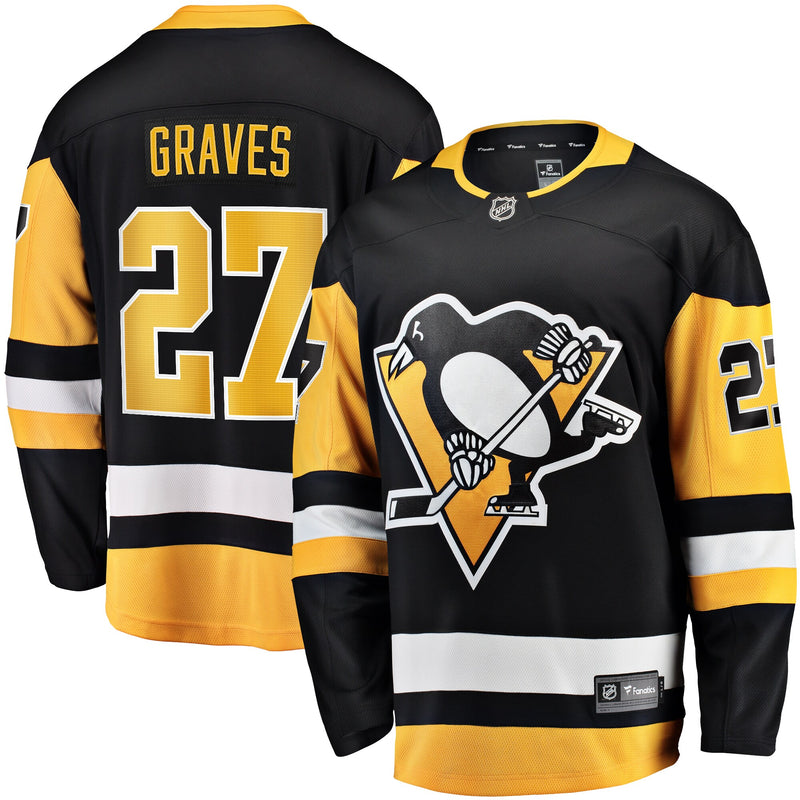 Pittsburgh Penguins Ryan Graves Black Home Breakaway Jersey