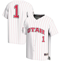 #1 Utah Utes Lightweight Baseball Fashion Jersey - White