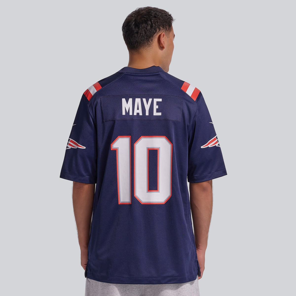 New England Patriots Drake Maye Navy Player Game Jersey