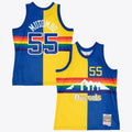 Denver Nuggets Dikembe Mutombo 1991 Split Swingman Jersey - Blue/Yellow