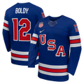 US Hockey Matthew Boldy Royal 2026 Home Replica Jersey