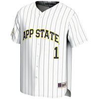 #1 Appalachian State Mountaineers Lightweight Baseball Jersey - White