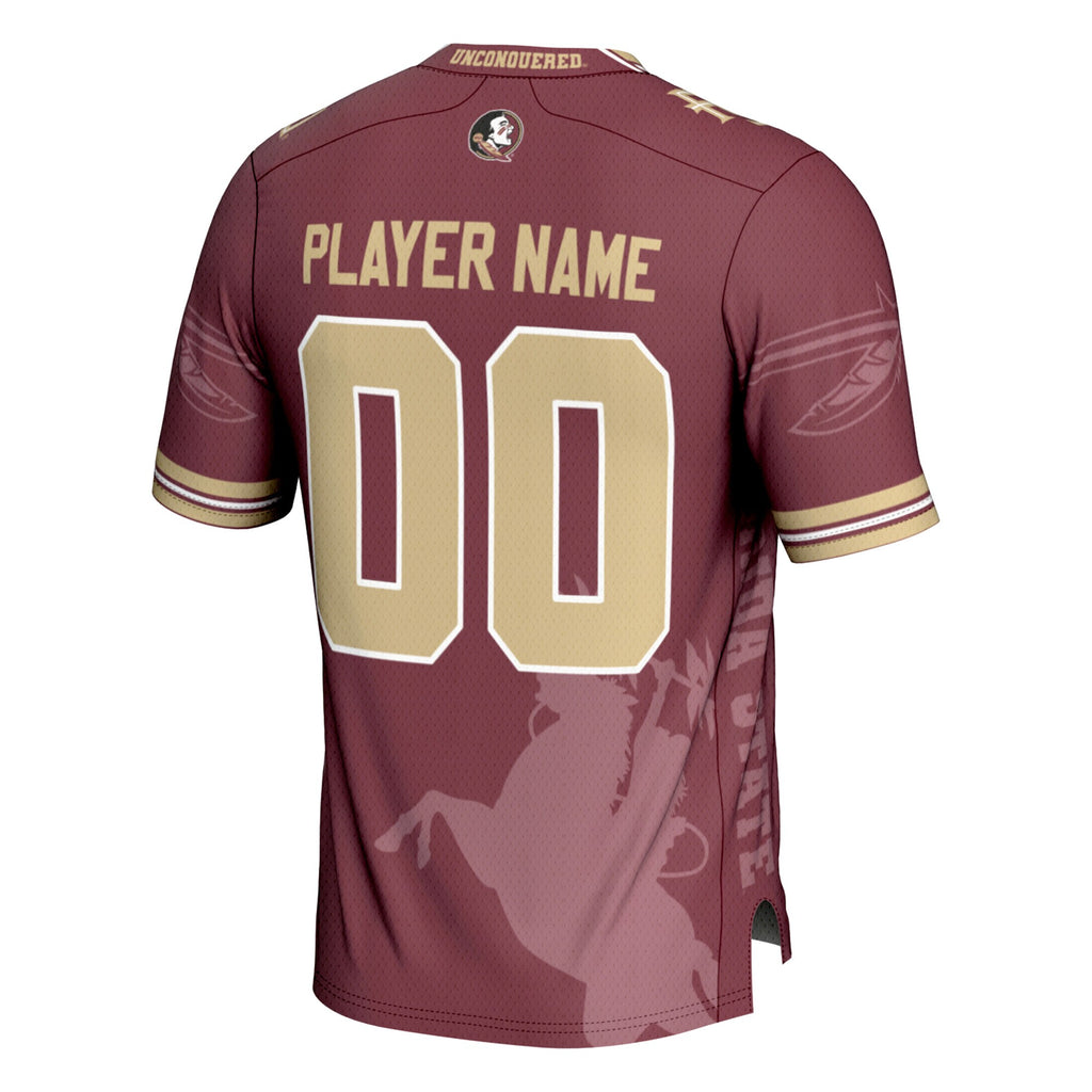 Florida State Seminoles GameDay Greats Icon Print NIL Pick-A-Player Football Jersey - Garnet