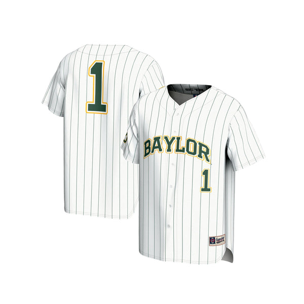 #1 Baylor Bears Lightweight Baseball Fashion Jersey - White