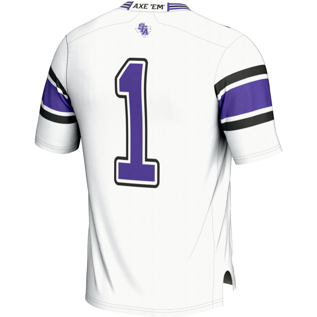 #1 Stephen F Austin Lumberjacks GameDay Greats Endzone Football Jersey - White