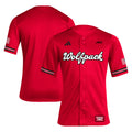 NC State Wolfpack Reverse Retro Replica Baseball Jersey - Red