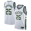 Milwaukee Bucks Association Edition Swingman Jersey - White - Kasparas Jakučionis