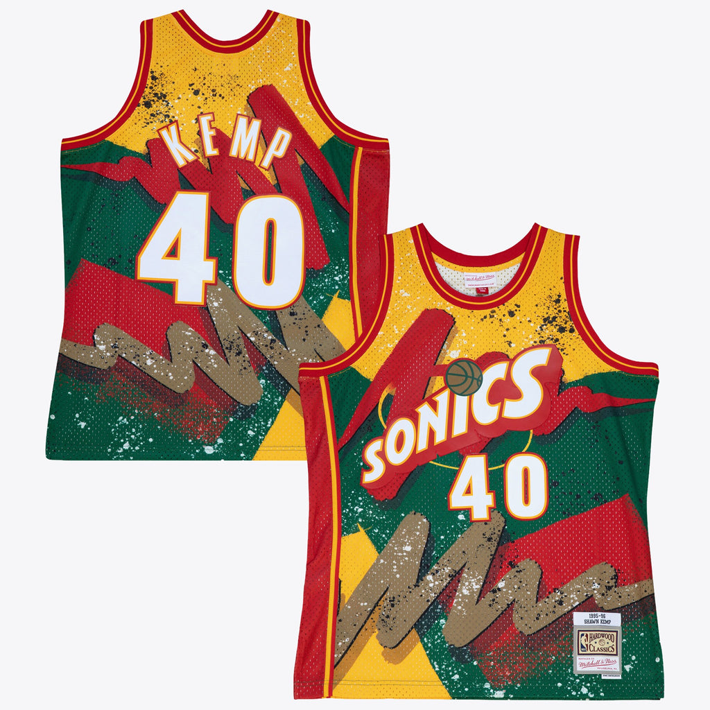 Seattle Supersonics Shawn Kemp 1995 Hyper Hoops Swingman Jersey - Green