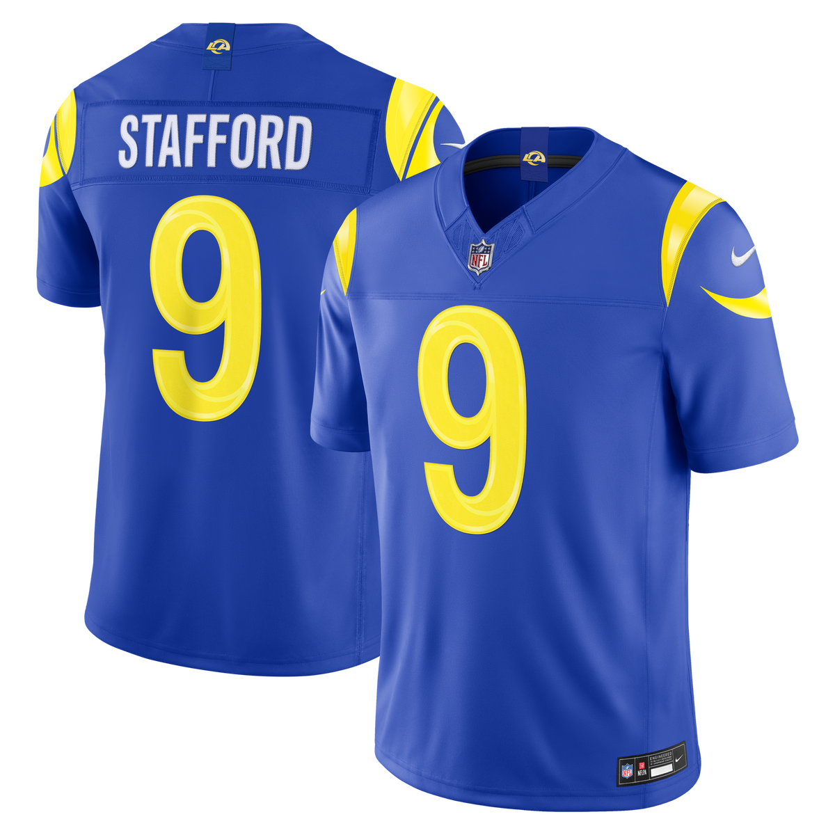 Los Angeles Rams Matthew Stafford Royal Team Vapor F.U.S.E. Stitched Limited Jersey