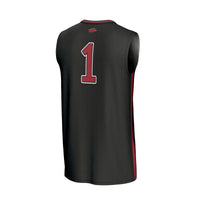 #1 Arkansas Razorbacks Lightweight Basketball Fashion Jersey - Black