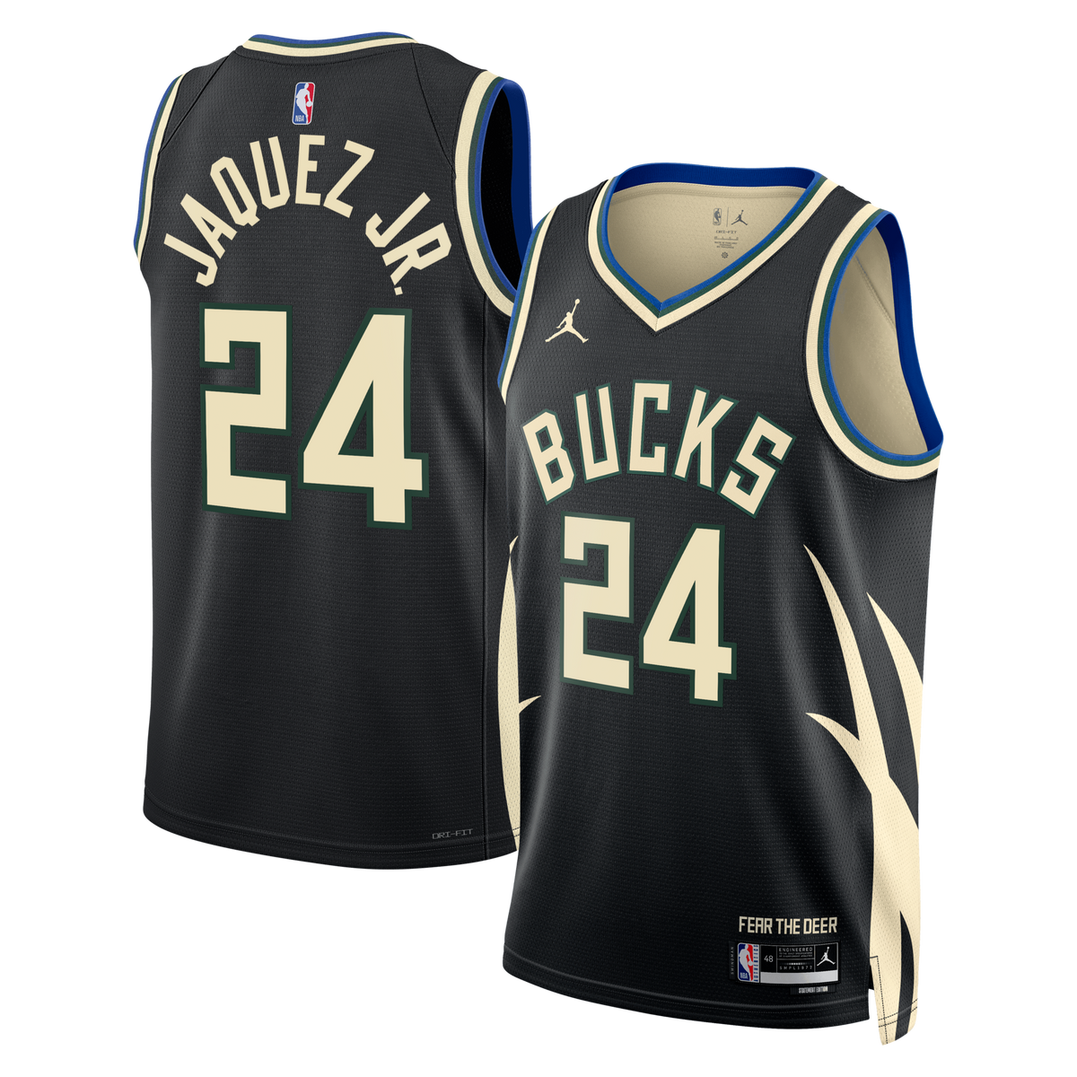 Milwaukee Bucks Statement Edition Swingman Jersey - Hunter Green - Jaime Jaquez Jr.