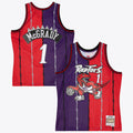 Toronto Raptors Tracy McGrady 1998 Split Swingman Jersey - Purple/Red