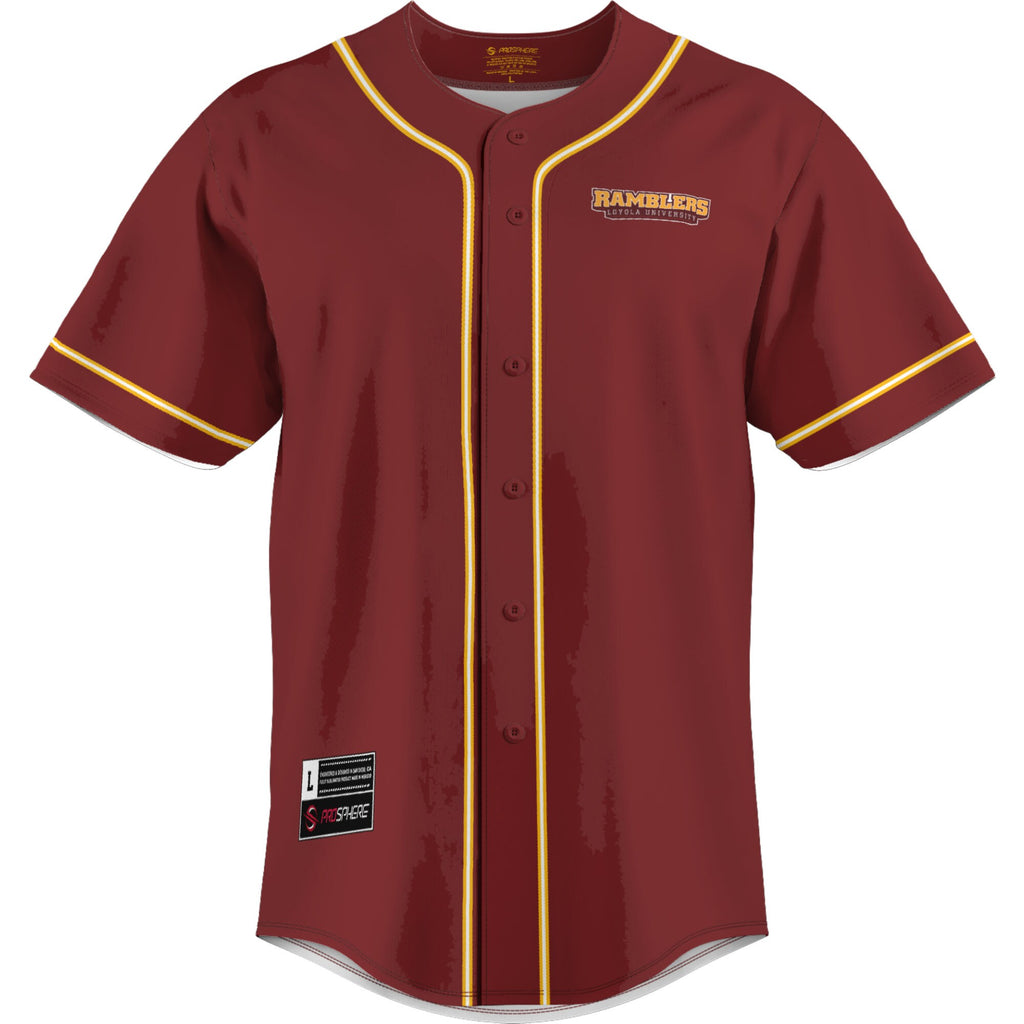Loyola Chicago Ramblers GameDay Greats Lightweight Baseball Jersey - Maroon