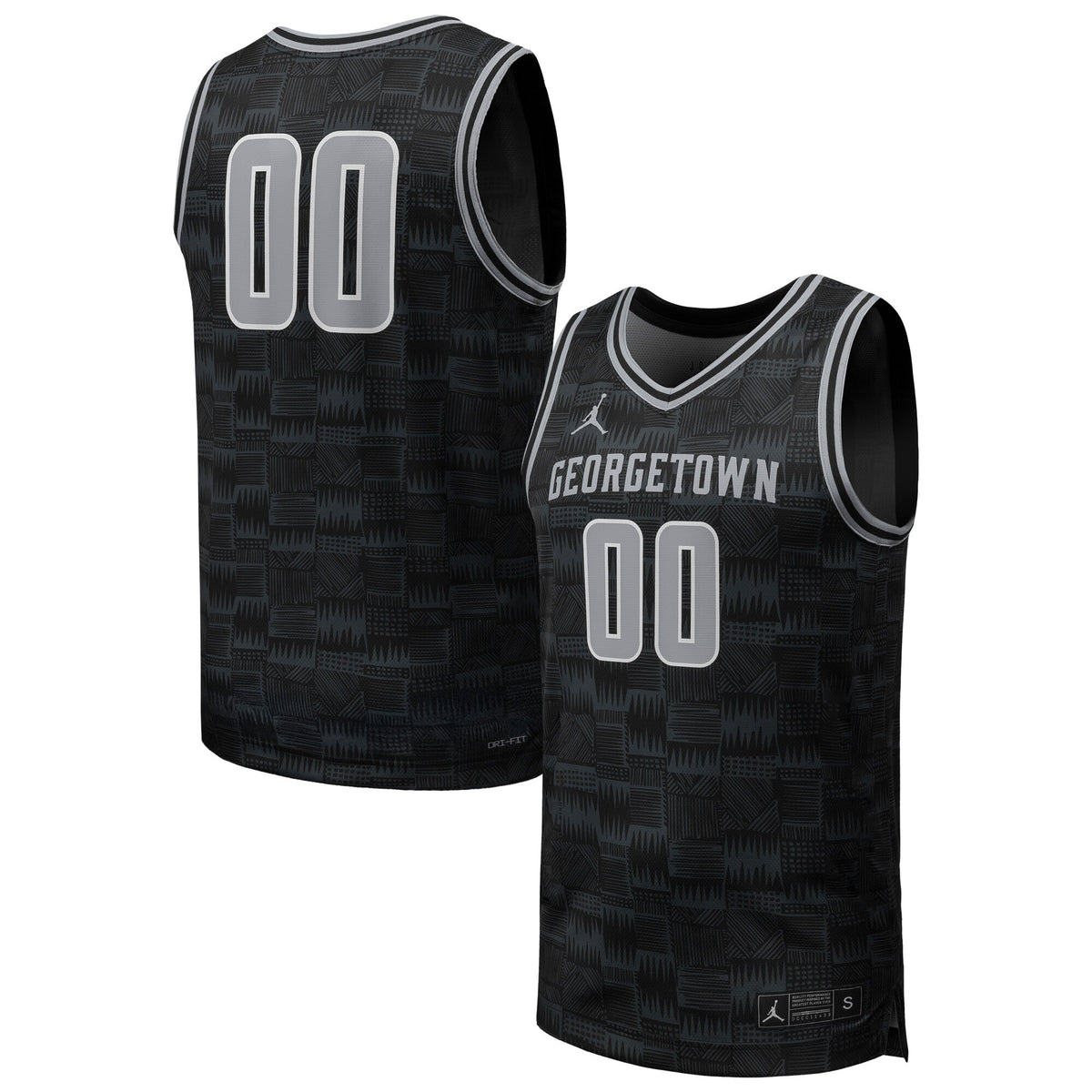 #00 Black Georgetown Hoyas Replica Basketball Jersey