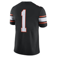 #1 Black Oklahoma State Cowboys Game Jersey