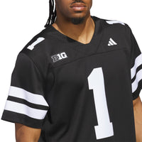 #1 Black Nebraska Huskers Alternate Premier Jersey