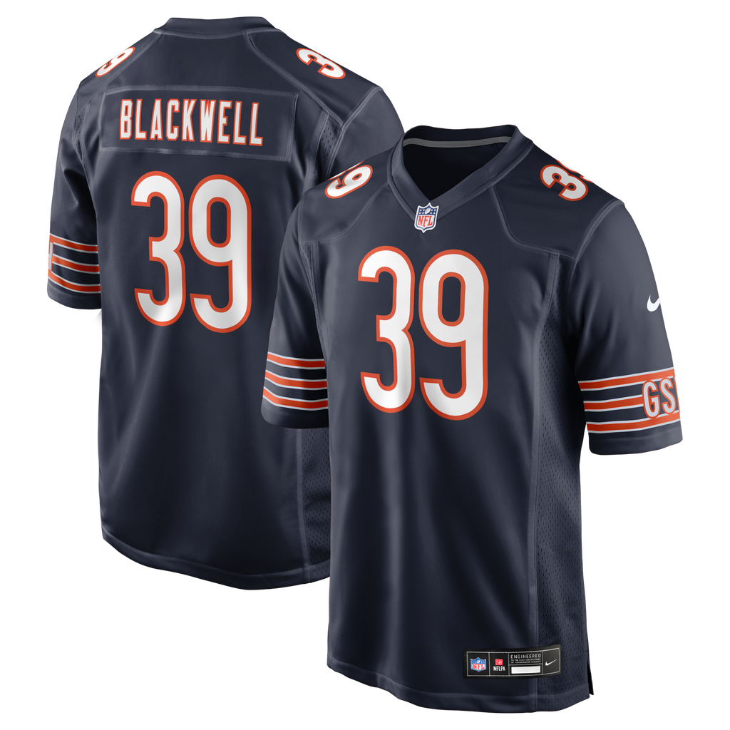 Chicago Bears Josh Blackwell Navy Game Player Jersey