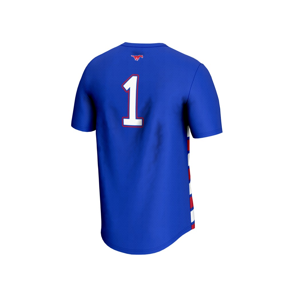 #1 SMU Mustangs GameDay Greats Lightweight Soccer Fashion Jersey - Royal