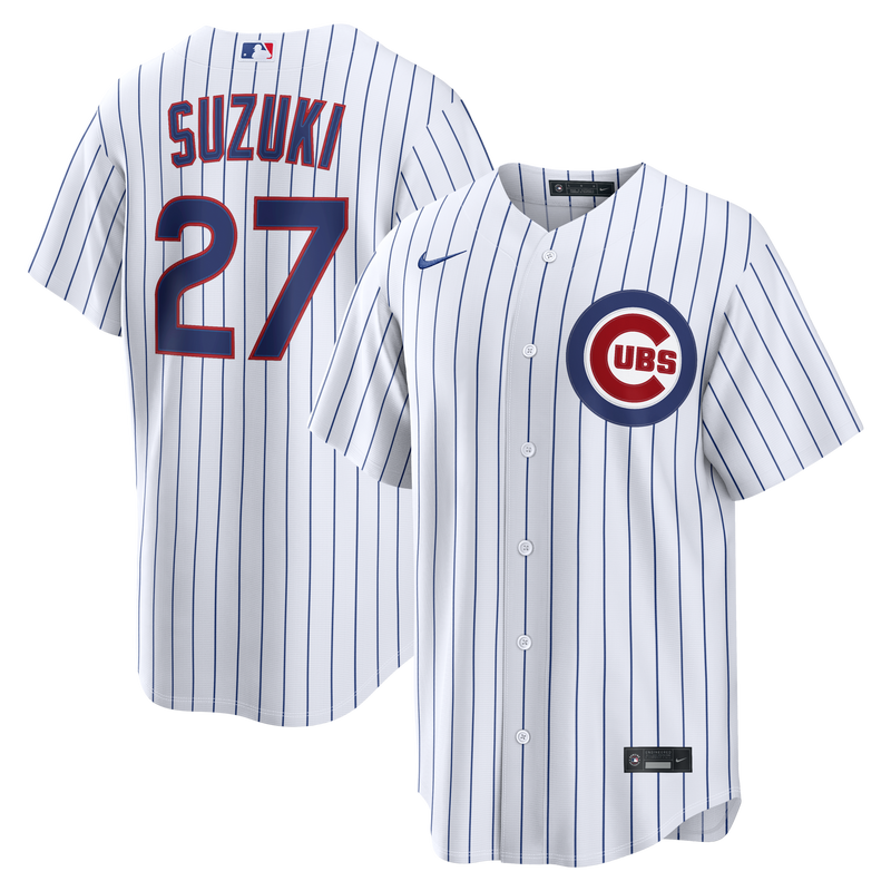 Chicago Cubs Seiya Suzuki White Home Replica Jersey