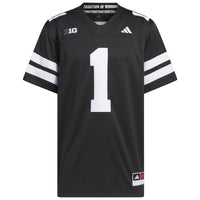 #1 Black Nebraska Huskers Alternate Premier Jersey