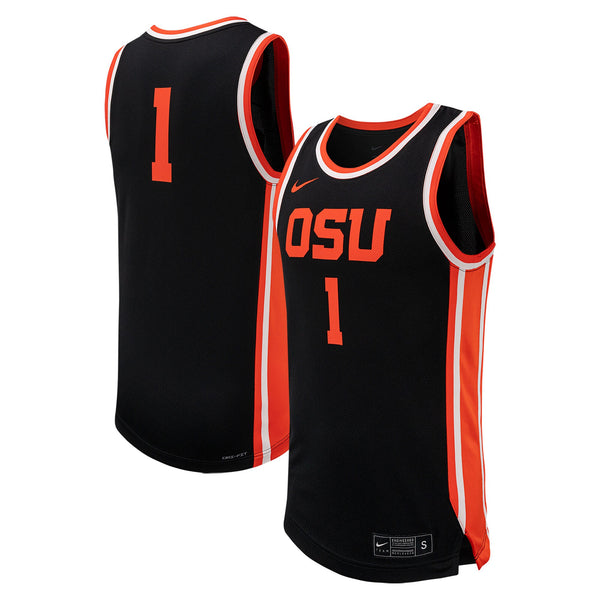 #1 Black Oregon State Beavers Replica Basketball Jersey