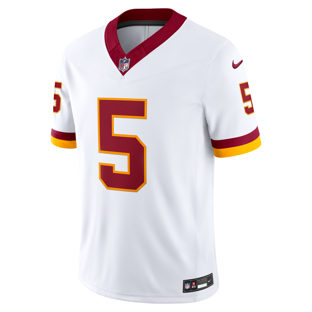 Washington Commanders Jayden Daniels White Vapor F.U.S.E. Stitched Limited Jersey