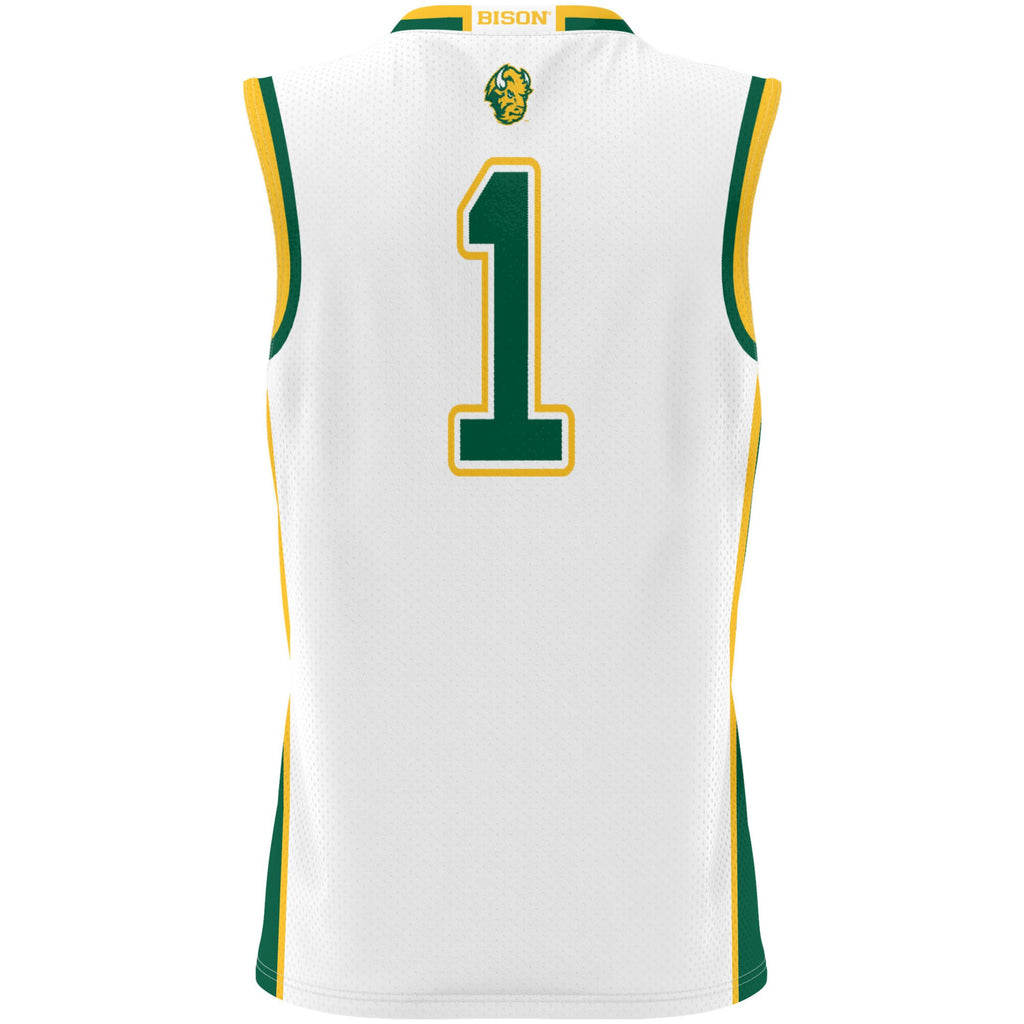 #1 NDSU Bison GameDay Greats Lightweight Basketball Jersey - White