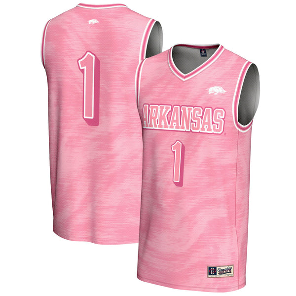 #1 Arkansas Razorbacks Lightweight Basketball Jersey - Pink