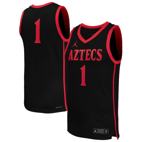 #1 Black San Diego State Aztecs Replica Basketball Jersey