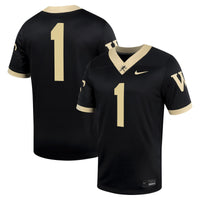 #1 Black Wake Forest Demon Deacons Untouchable Football Jersey