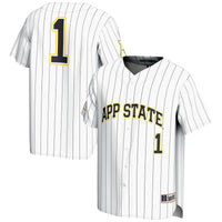 #1 Appalachian State Mountaineers Lightweight Baseball Jersey - White